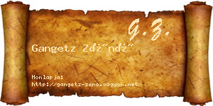 Gangetz Zénó névjegykártya